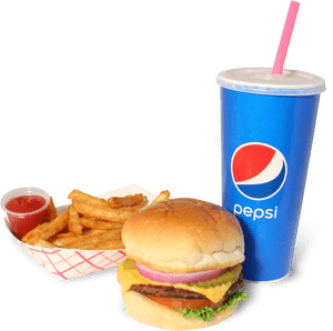 Cheeseburger Fries Pepsi Combo, HD Png Download PNG image with transparent background