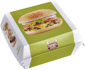 Cheeseburger Packaging Design PNG Image