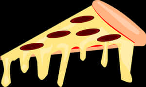 Cheesy Pepperoni Pizza Slice PNG image with transparent background