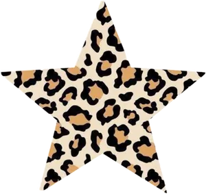 Cheetah Print Star Pattern PNG Image