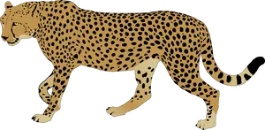 Cheetahin Stride Illustration PNG Image