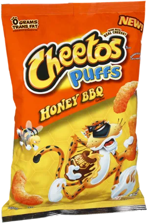 Cheetos Puffs Honey B B Q Flavored Snack Package PNG Image