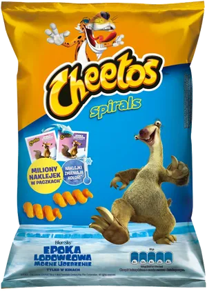 Cheetos Spirals Packagewith Animated Character PNG Image