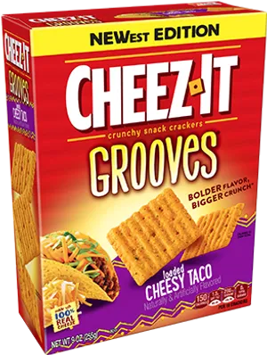 Cheez It Grooves Loaded Cheesy Taco Box PNG Image