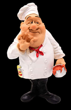 Chef_ Figurine_ Gesture PNG image with transparent background