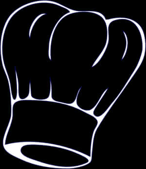Chef Hat Outline Graphic PNG image with transparent background