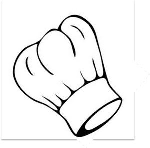 Chef Hat Sketch Illustration PNG with transparent background