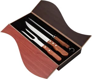 Chef Knife Setin Box PNG Image