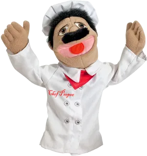 Chef Puppet Waving PNG Image