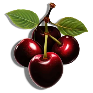 Cherries Silhouette Png 06212024 PNG Image