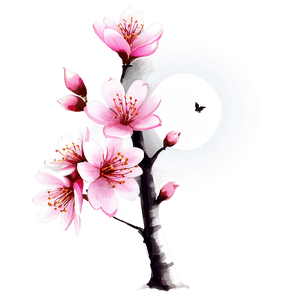 Cherry Blossom Artwork PNG 05032024 PNG with transparent background