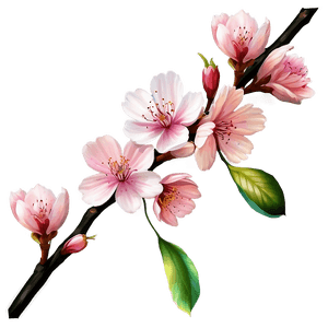Cherry Blossom Artwork PNG 05032024 PNG with transparent background