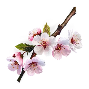 Cherry Blossom Flower C PNG Image