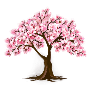 Cherry Blossom Tree Illustration PNG 1 PNG with transparent background
