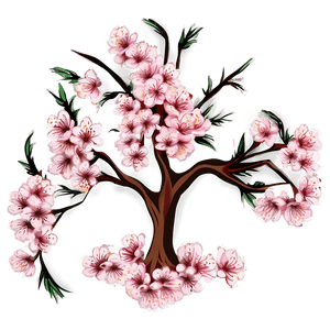 Cherry Blossom Tree Illustration PNG evn PNG image with transparent background