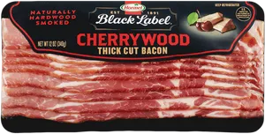 Cherrywood Thick Cut Bacon Package PNG Image