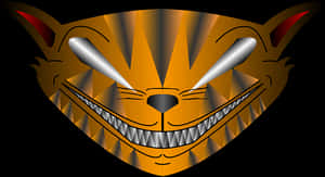 Cheshire Cat Grin Graphic PNG image with transparent background