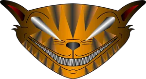 Cheshire Cat Grin Graphic PNG Image