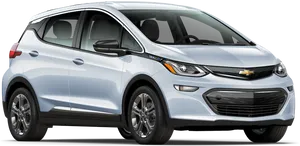 Chevrolet Bolt E V Silver Profile View PNG Image