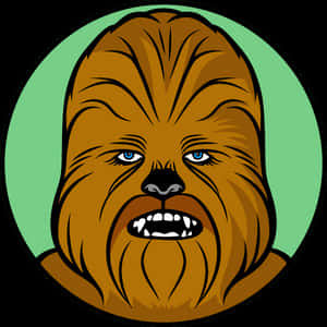 Chewbacca Vector Portrait PNG image with transparent background