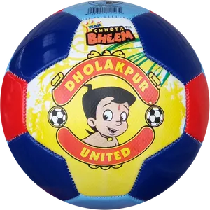 Chhota Bheem Dholakpur United Football PNG Image