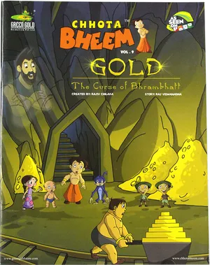 Chhota Bheem Gold The Curseof Bhrambhatt Volume9 Cover PNG Image