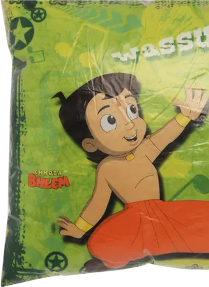 Chhota Bheem Green Background PNG Image