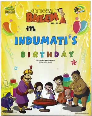 Chhota Bheem Indumatis Birthday Volume31 Cover PNG Image