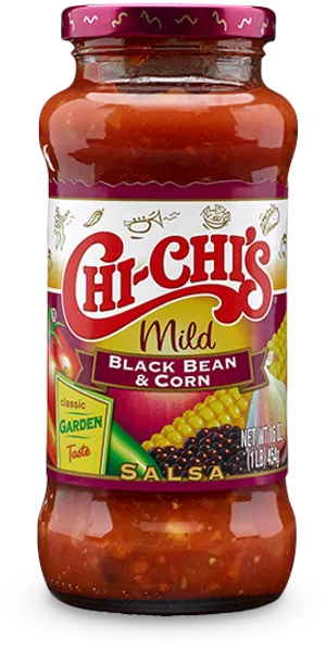 Chi Chis Black Bean Corn Salsa Jar PNG Image