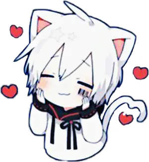 Chibi_ Anime_ Boy_with_ Cat_ Ears_and_ Tail PNG Image