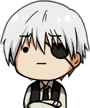 Chibi Anime Character With Eyepatch PNG image with transparent background