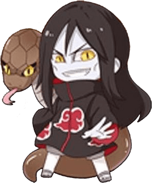 Chibi_ Anime_ Character_with_ Snake_ Companion.png PNG image with transparent background