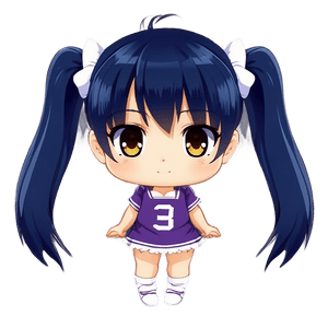 Chibi Anime Girl PNG ojt PNG image with transparent background