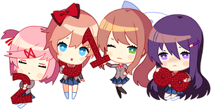 Doki Doki Literature Club Png - Doki Doki Literature Club Chibi, Transparent Png PNG image with transparent background