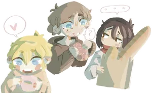 Chibi_ Attack_on_ Titan_ Characters PNG Image