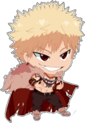 Chibi Bakugou My Hero Academia PNG Image