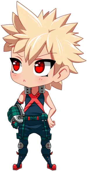 Chibi Bakugou My Hero Academia PNG Image