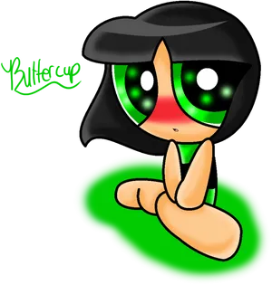 Chibi Buttercup Powerpuff Girls PNG Image