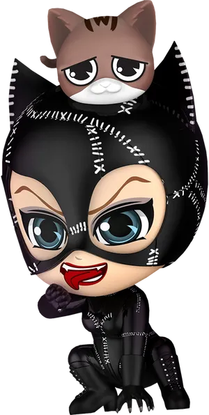 Chibi Catwoman Figure.png PNG Image