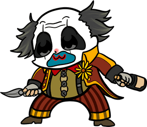 Chibi_ Clown_ D B D_ Character PNG image with transparent background