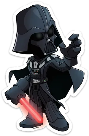 Chibi Darth Vader Illustration PNG Image