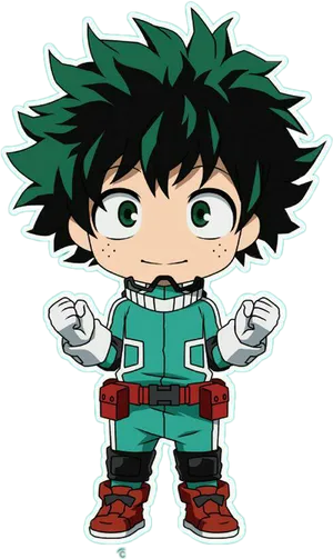 Chibi Deku Hero Costume PNG Image