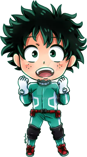 Chibi Deku Illustration PNG Image