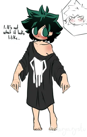 Chibi Dekuin Oversized Shirt PNG Image