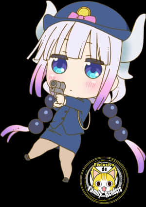 [artist] Official Scan [character] Kanna Kamui Kobayashi-san - Loli Anime Png, Transparent Png PNG image with transparent background