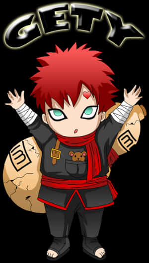 Chibi Gaara By Gety - Cartoon, HD Png Download PNG image with transparent background