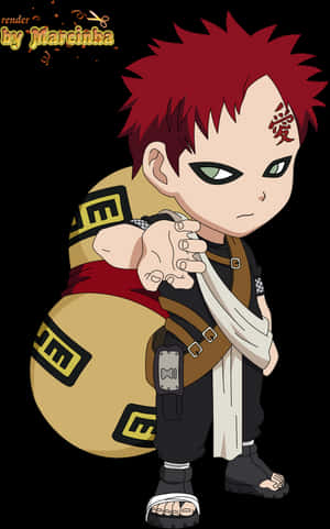 Chibi Gaara By Marcinha20-d8wjtif - Gaara Chibi, HD Png Download PNG image with transparent background
