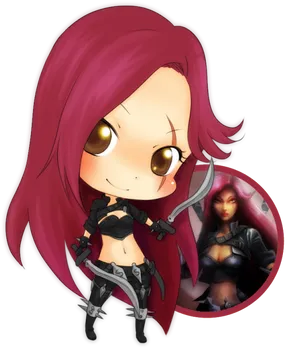 Chibi Katarina Leagueof Legends PNG Image