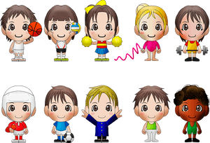 Chibi Kids, Sports, Chibi, Boy, Ball, Character, Young - Child Chibi, HD Png Download PNG image with transparent background
