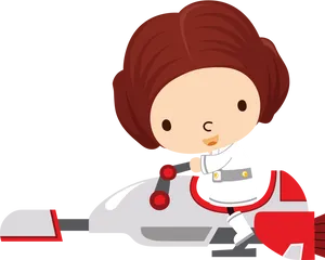 Chibi Leiaon Speeder Bike.png PNG Image